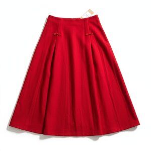 OGL Limited Edition Red Flame A-Line Midi Skirt L | NWT
